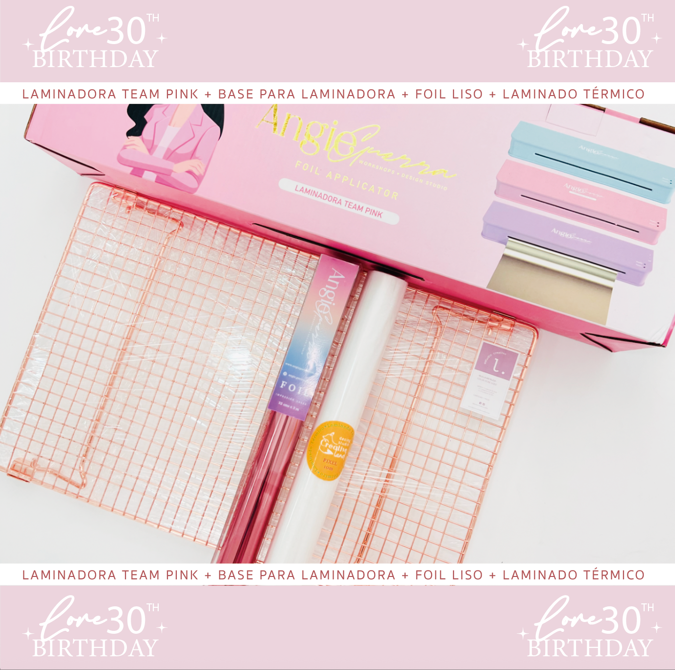 COMBO LAMINADORA + BASE + FOIL + LAMINADO