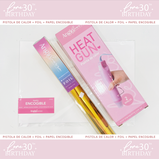 COMBO PISTOLA DE CALOR + FOIL + PAPEL ENCOGIBLE