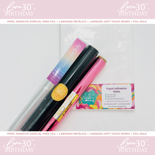 COMBO DIGITAL + LAMINADOS + FOIL + PAPEL ADHESIVO