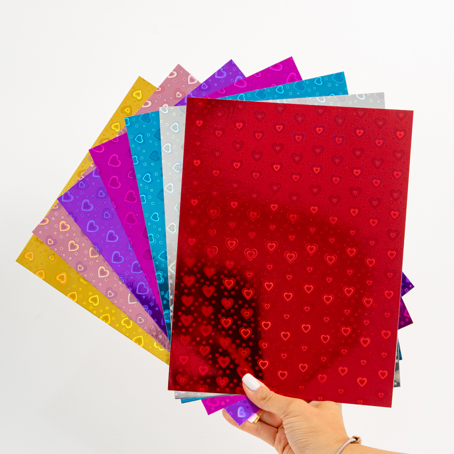 LOVE COLLECTION - Cartulinas métalicas de corazones