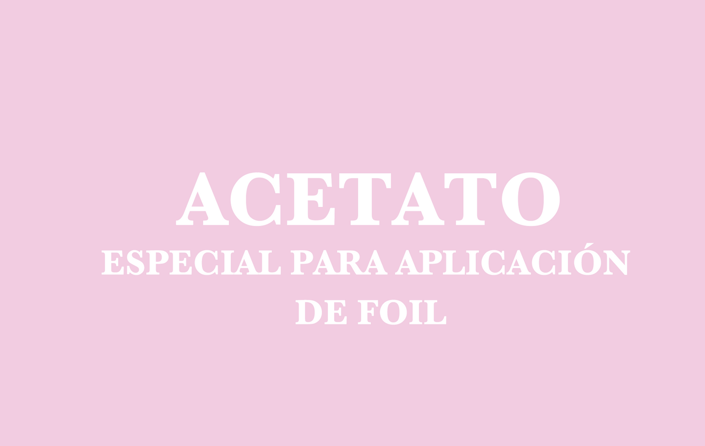 ACETATO para foil