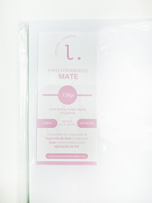 Papel fotográfico Mate  128gr. CARTA