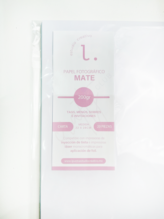 Papel fotográfico Mate  200gr. CARTA