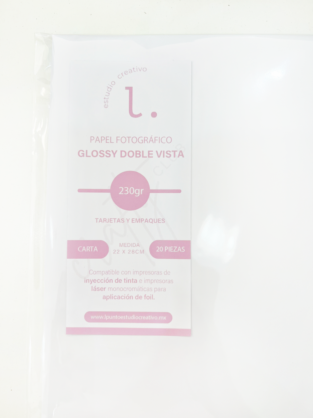 Papel Fotográfico Glossy Doble Vista 230gr CARTA